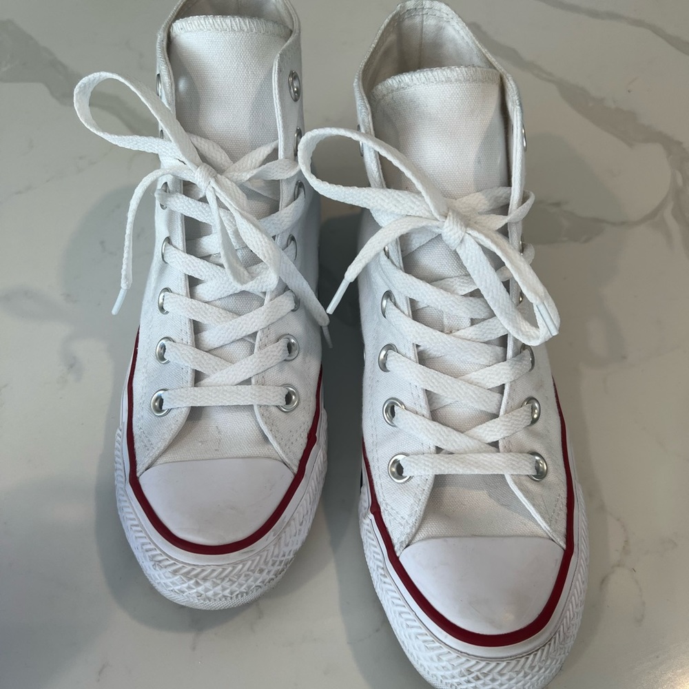 White Converse Hightops